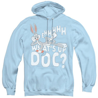 Looney Tunes Whats Up Mens Hoodie Light Blue Officially Licensed