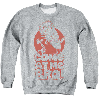 Looney Tunes Come At Me Mens Crewneck Sweatshirt Athletic Heather Officially Licensed