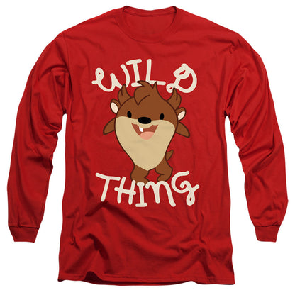 Looney Tunes Wild Thing Kid Mens Long Sleeve Shirt Red Officially Licensed Officially Licensed