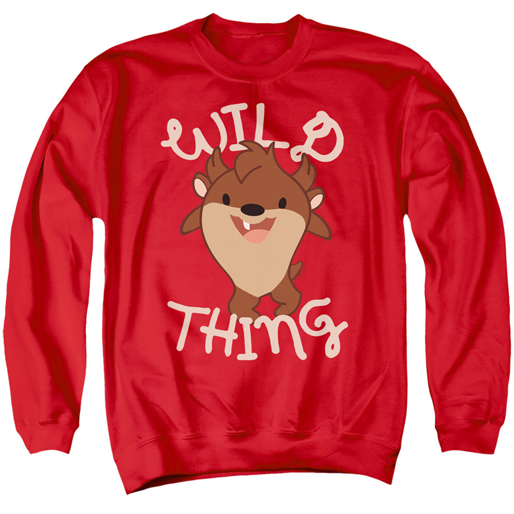 Looney Tunes Wild Thing Kid Mens Crewneck Sweatshirt Red Officially Licensed