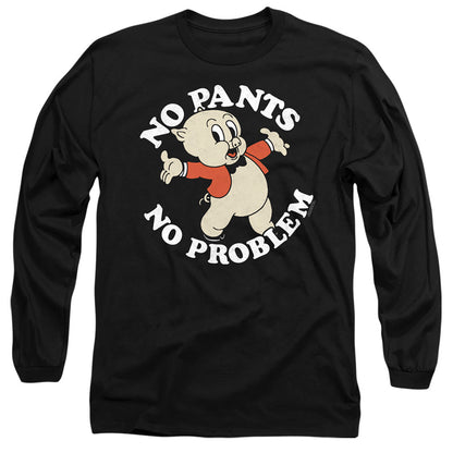 Looney Tunes No Pants Mens Long Sleeve Shirt Black Officially Licensed Officially Licensed