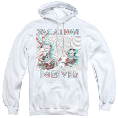 Looney Tunes Vacation Forever Mens Hoodie White Officially Licensed