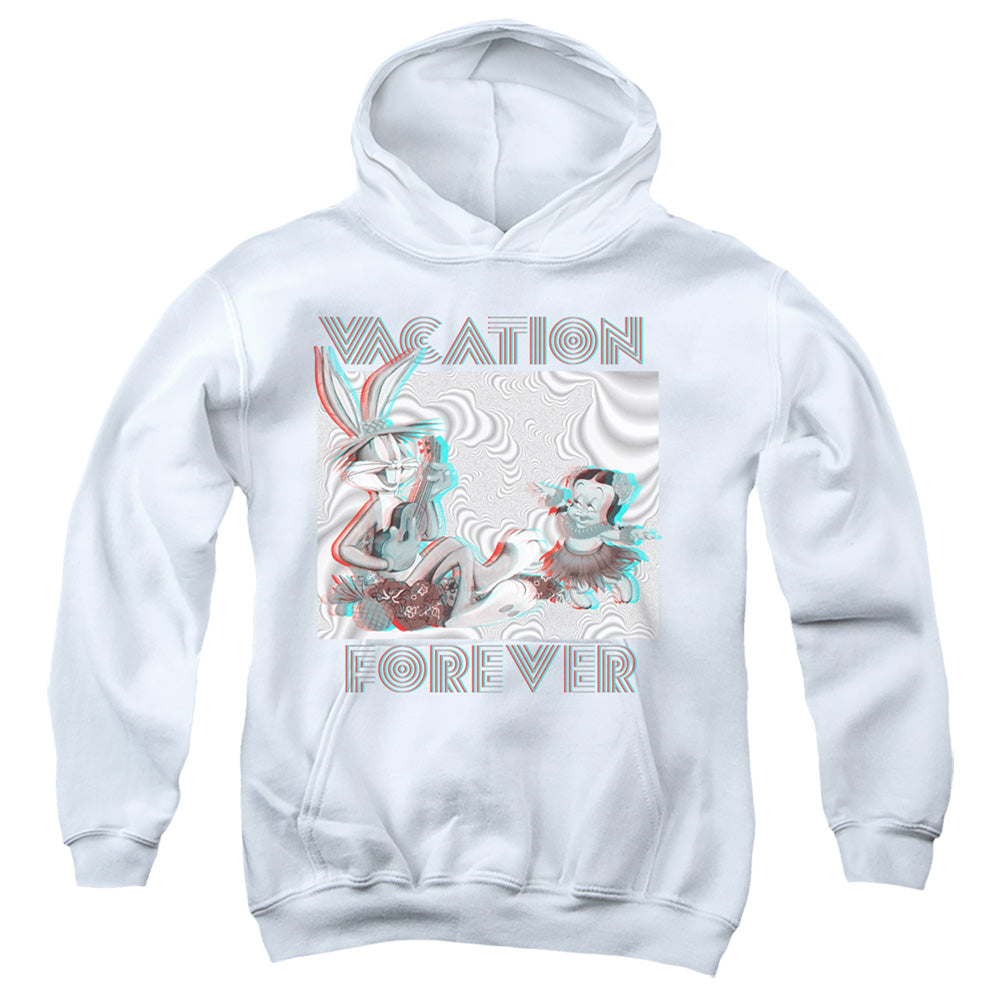 Looney Tunes Vacation Forever Kids Youth Hoodie White Officially Licensed