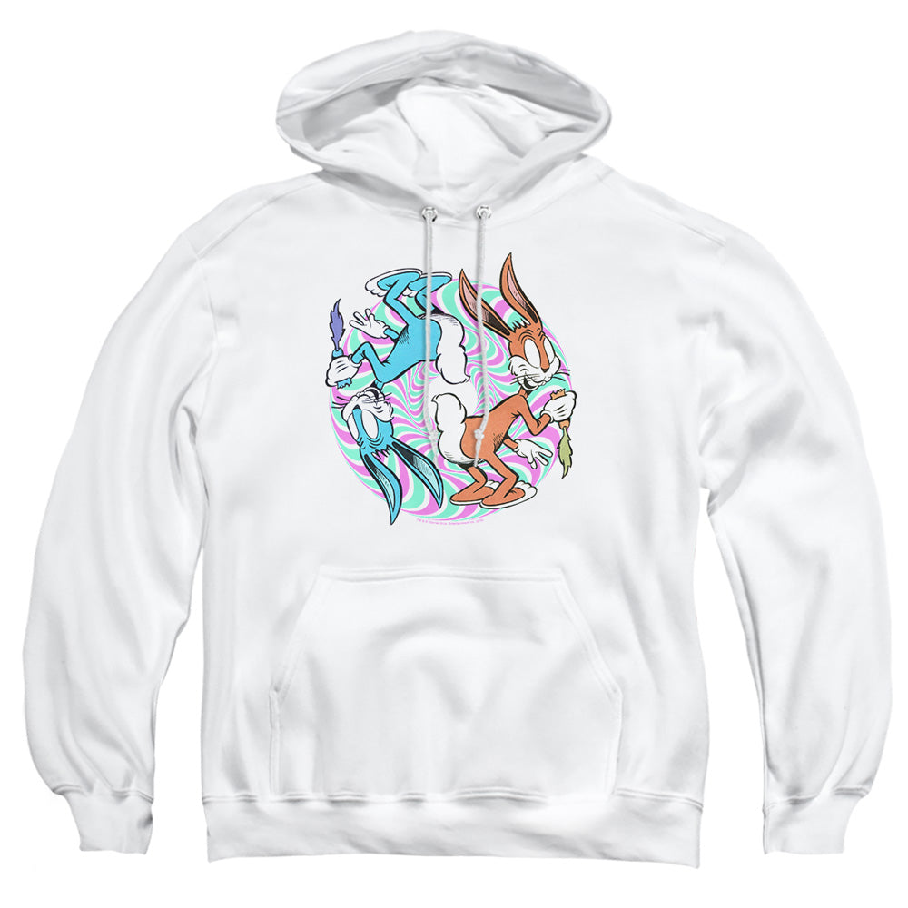 Looney Tunes Wacky Wabbit Mens Hoodie White Officially Licensed