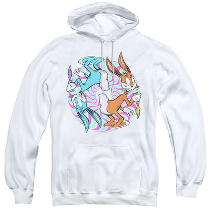 Looney Tunes Wacky Wabbit Mens Hoodie White Officially Licensed