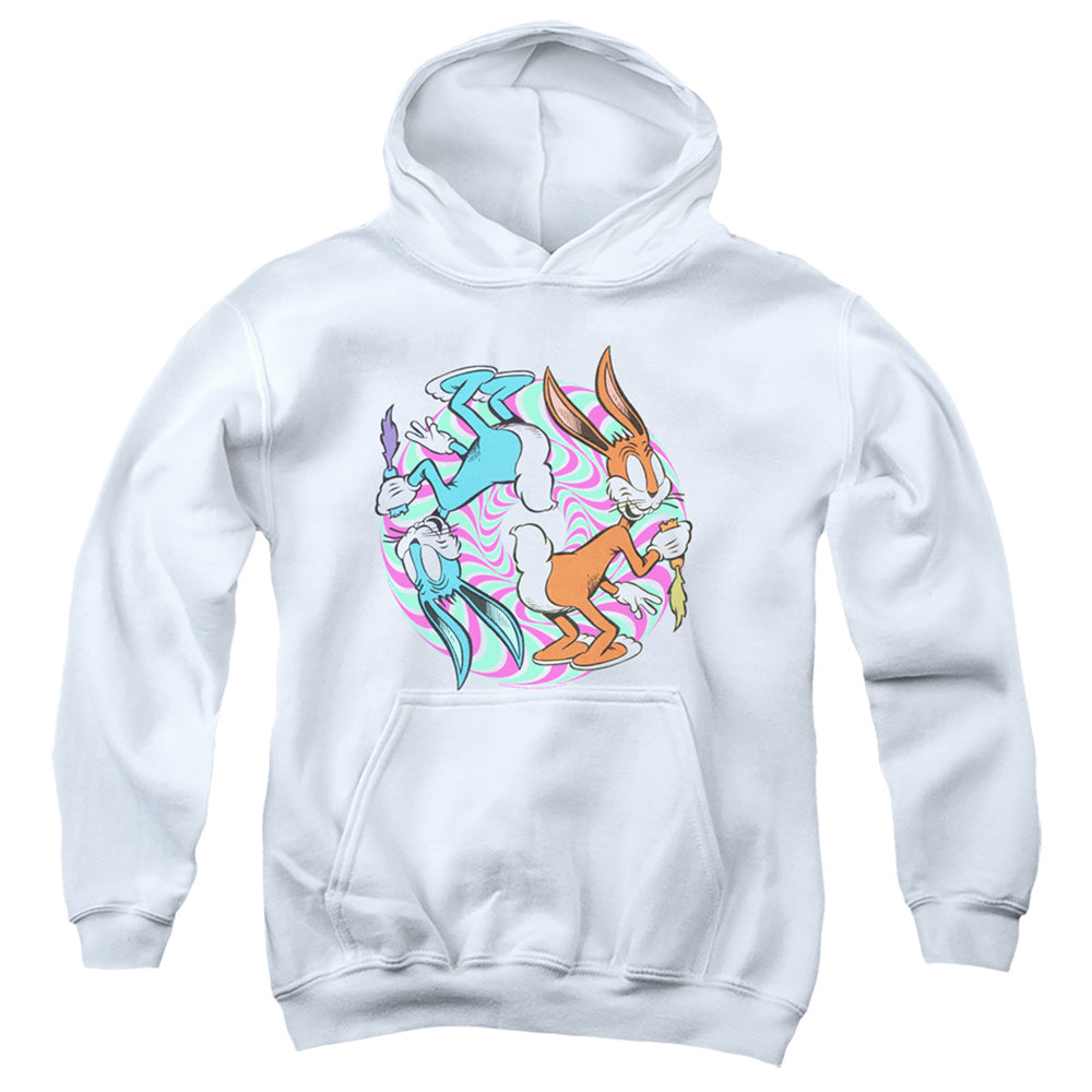 Looney Tunes Wacky Wabbit Kids Youth Hoodie White Officially Licensed