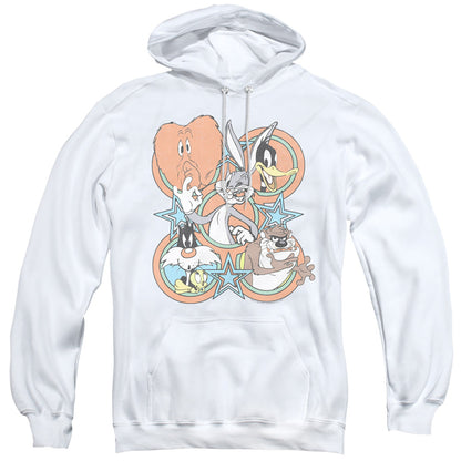 Looney Tunes Screen Stars Mens Hoodie White Officially Licensed