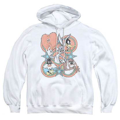 Looney Tunes Screen Stars Mens Hoodie White Officially Licensed