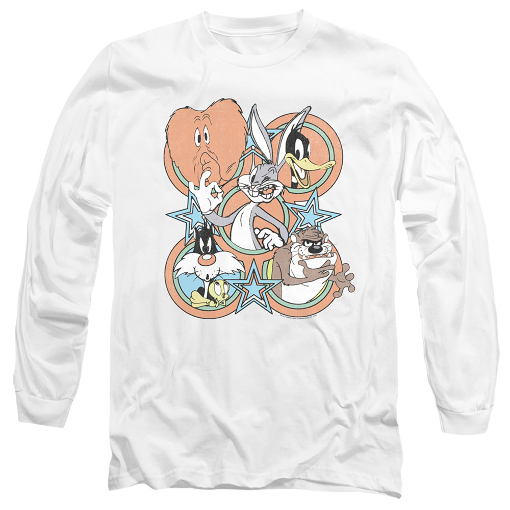 Looney Tunes Screen Stars Mens Long Sleeve Shirt White Officially Licensed Officially Licensed