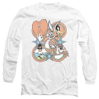 Looney Tunes Screen Stars Mens Long Sleeve Shirt White Officially Licensed Officially Licensed