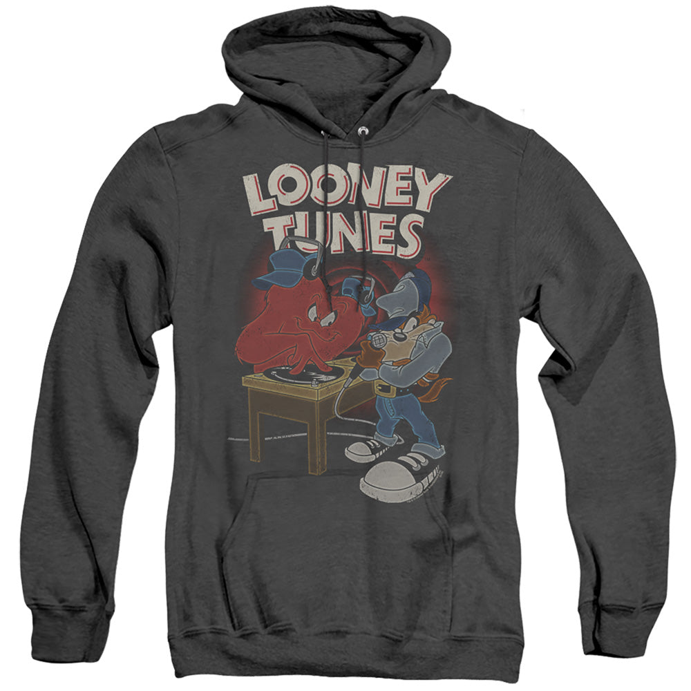 Looney Tunes Dj Looney Tunes Heather Mens Hoodie Black Officially Licensed