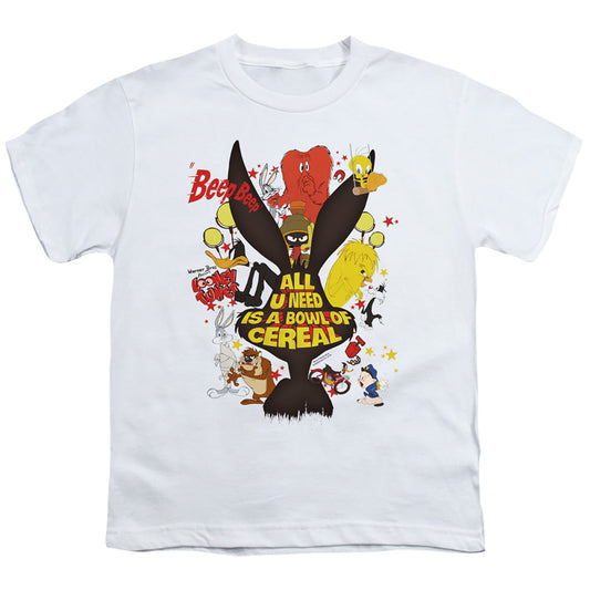 Looney Tunes Cereal Kids Youth T Shirt White Officially Licensed