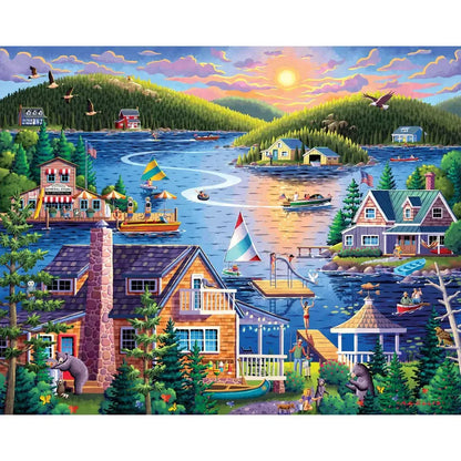 Lake House 210 Piece Jigsaw Puzzle Boardwalk