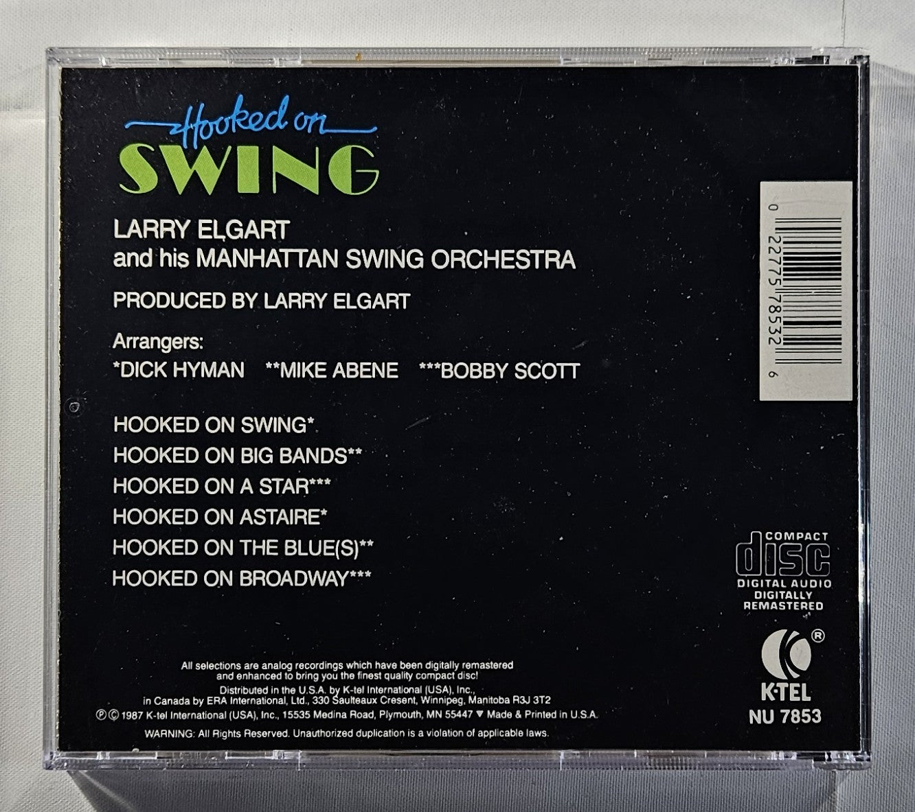 Larry Elgart and His Manhattan Swing Orchestra - Hooked on Swing [1987 Used CD]