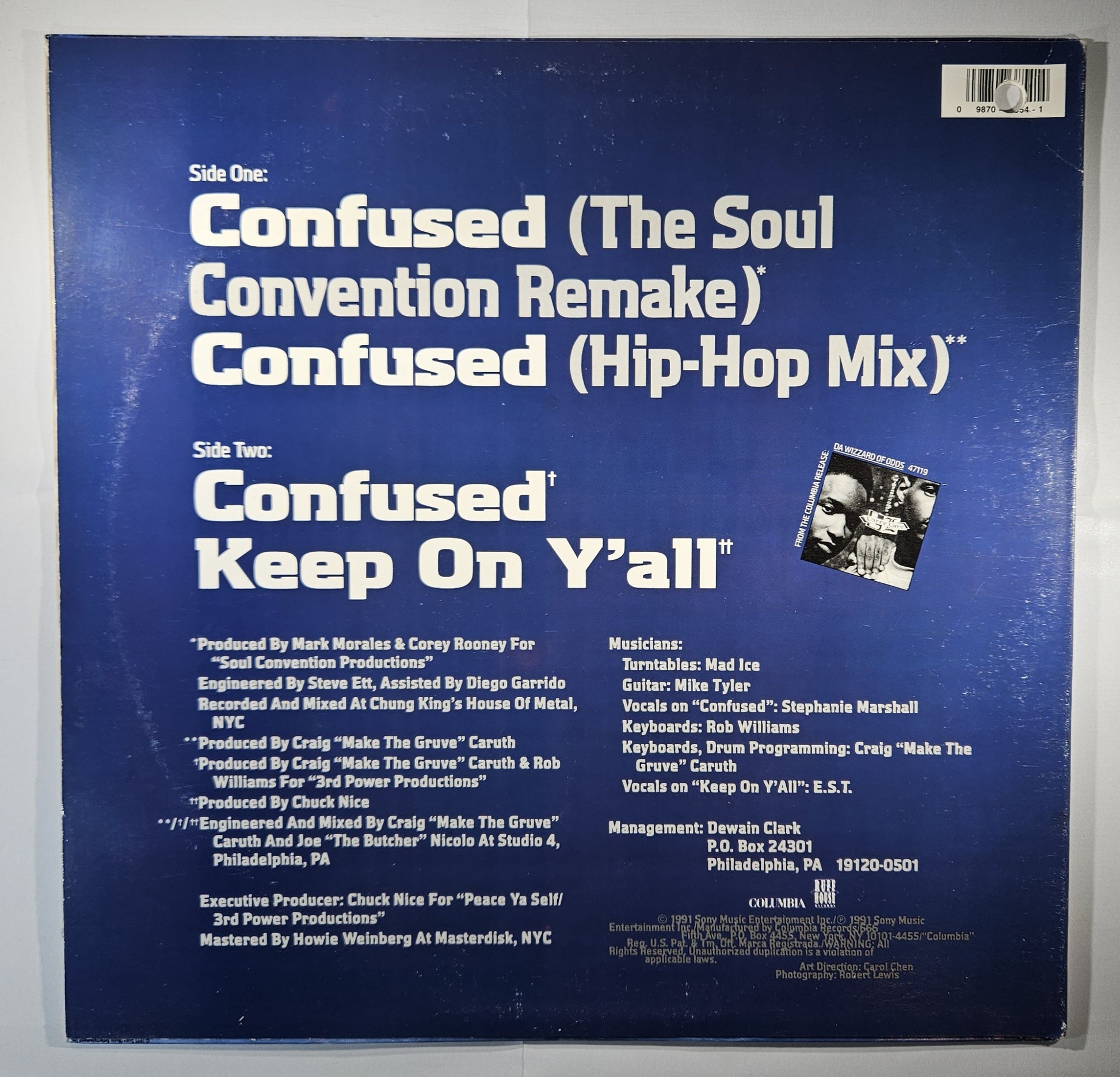 Larry Larr - Confused [1991 Used Vinyl Record 12" Single]