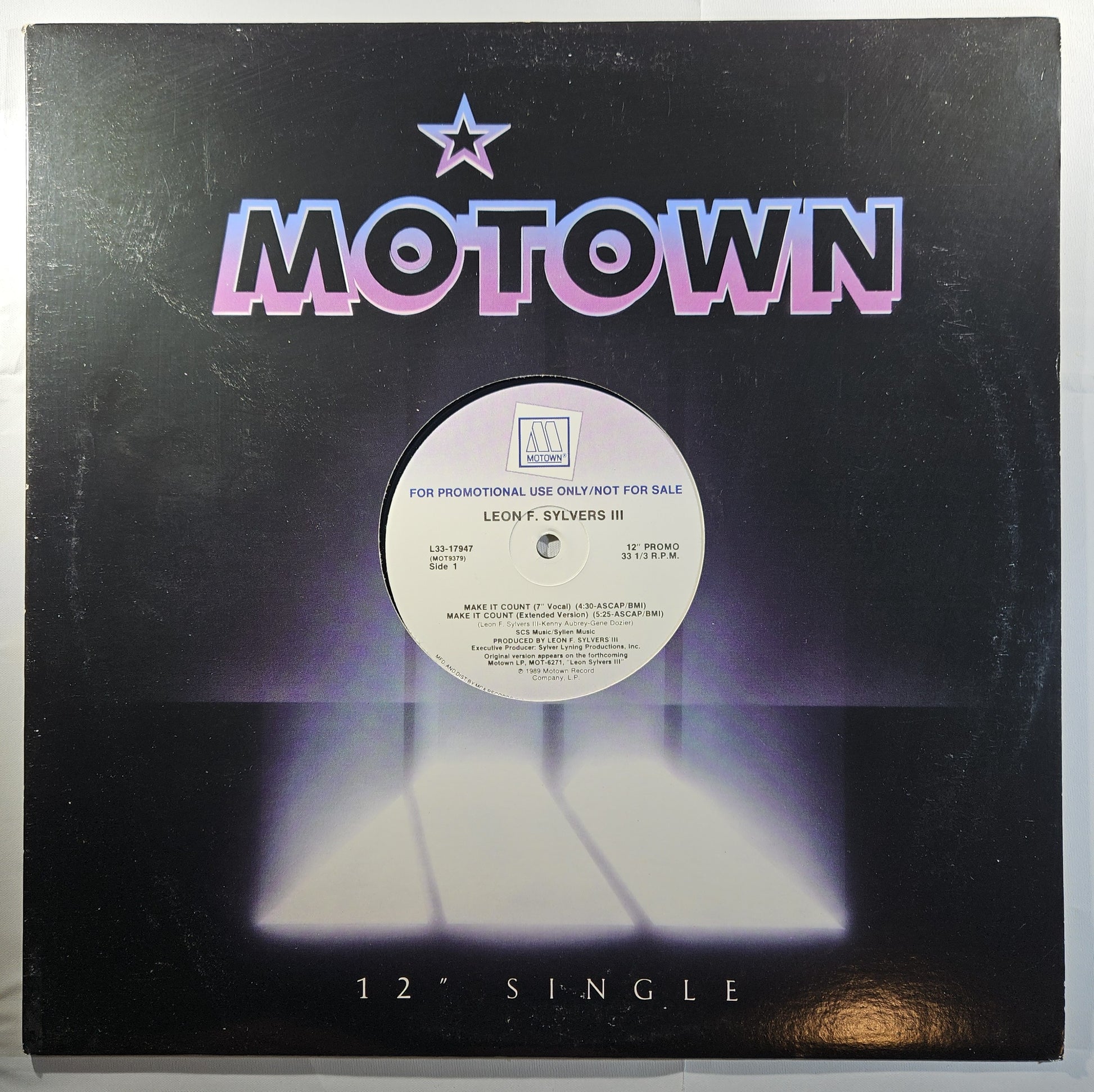 Leon F. Sylvers III - Make it Count [1989 Promo Pinckneyville Press] [Used Vinyl Record 12" Single]