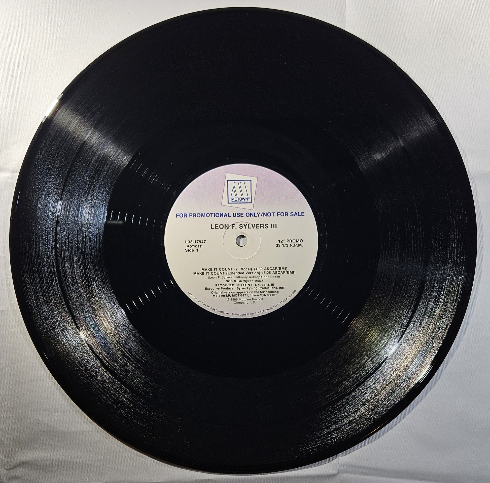 Leon F. Sylvers III - Make it Count [1989 Promo Pinckneyville Press] [Used Vinyl Record 12" Single]