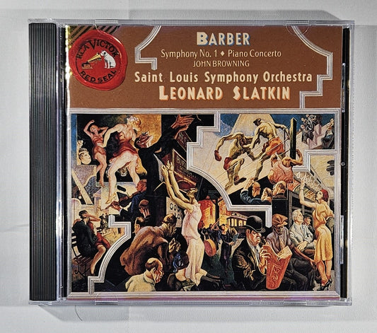 Leonard Slatkin - Samuel Barber: Symphony No. 1 / Piano Concerto [1991 Used CD]