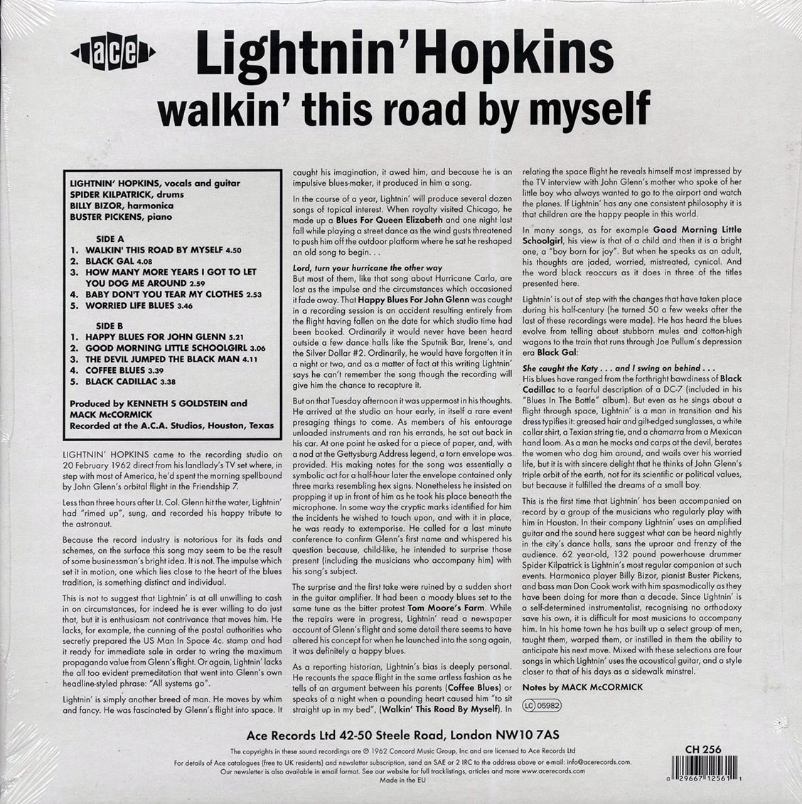 Lightnin' Hopkins - Walkin' This Road by Myself [2013 Reissue] [New Vinyl Record LP]