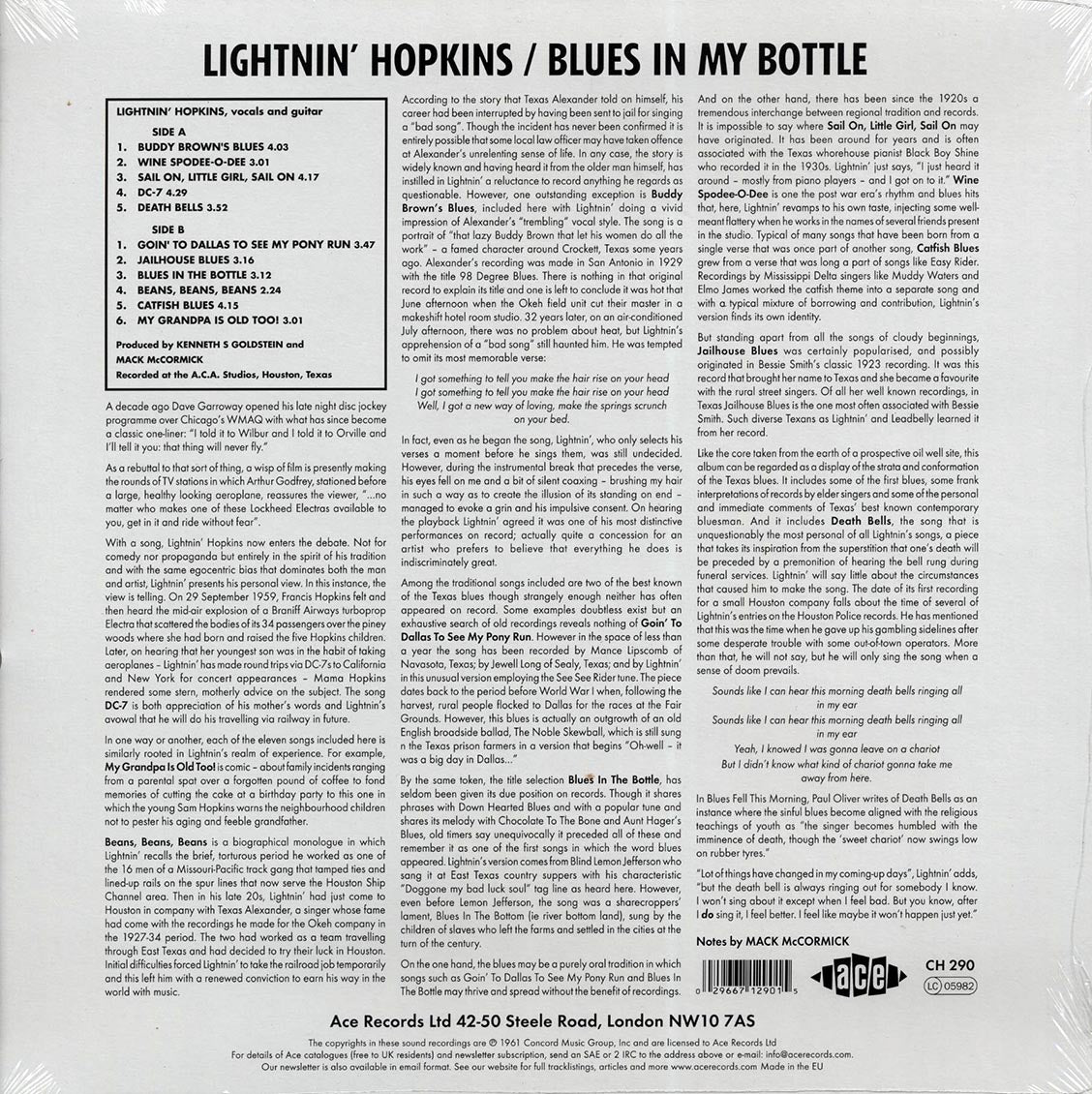 Lightnin' Hopkins - Blues in My Bottle [Reissue] [New Vinyl Record LP]