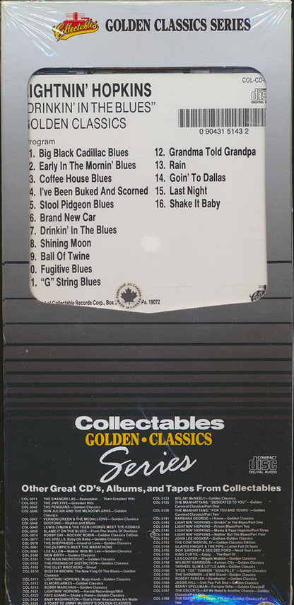 Lightnin' Hopkins - From The Vaults Of Everest Records, Part 1 - Drinkin' in the Blues [1989 Compilation Longbox] [New CD]