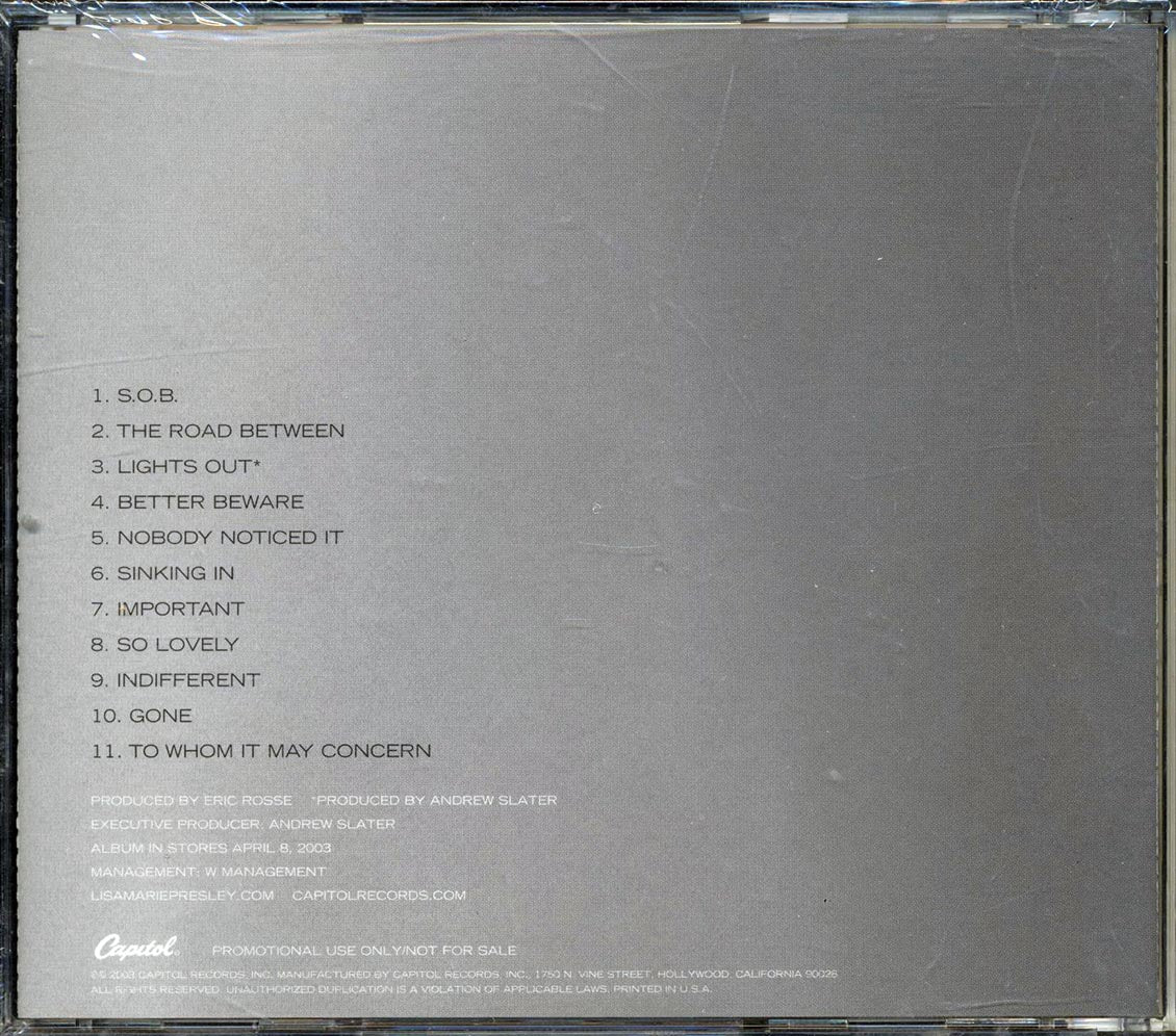 Lisa Marie Presley - To Whom It May Concern [2003 Promo] [New CD]