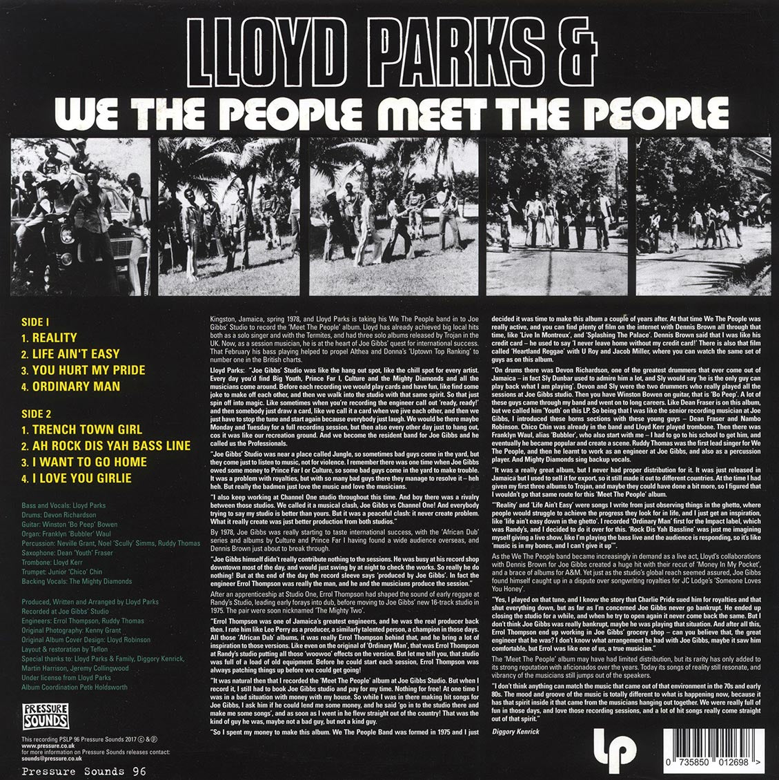 Lloyd Parks & We the People - Meet the People [2017 Reissue] [New Vinyl Record LP]