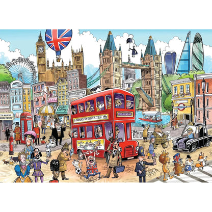 London Calling Doodle Town 1000 Piece Jigsaw Puzzle Cobble Hill