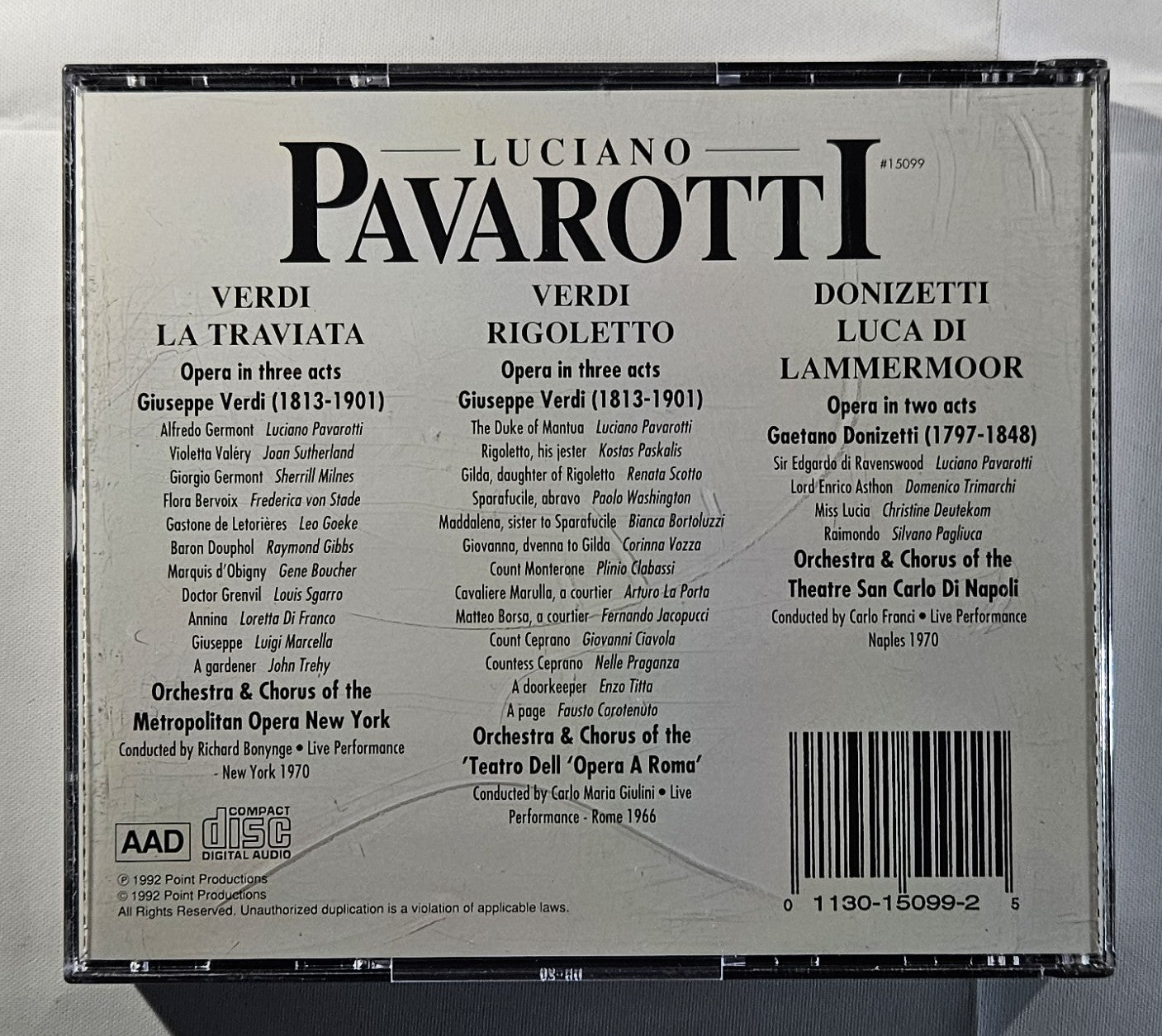 Luciano Pavarotti - Highlights [1992 Used Triple CD]