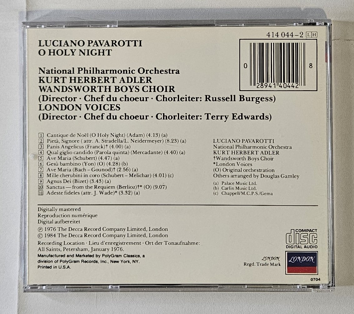 Luciano Pavarotti - O Holy Night [Reissue] [Used CD]