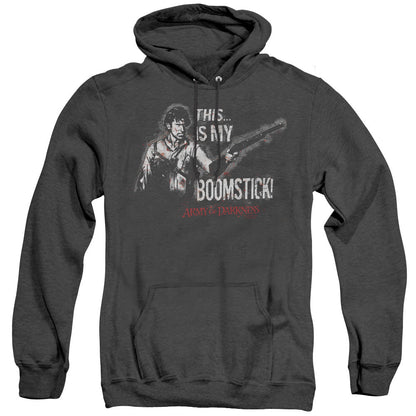 Army Of Darkness Boomstick Heather Mens Hoodie Black Officially Licensed