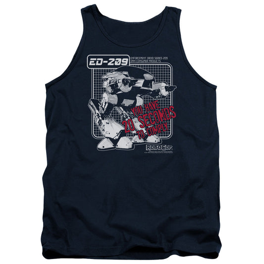 Robocop Ed 209 Mens Tank Top Shirt Navy Blue Officially Licensed