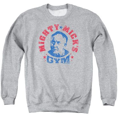 Rocky Mighty Micks Gym Mens Crewneck Sweatshirt Athletic Heather Officially Licensed