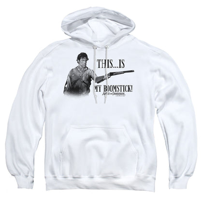 Army Of Darkness Boomstick! Mens Hoodie White Officially Licensed