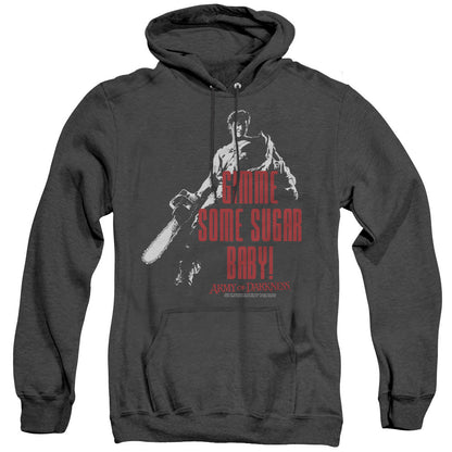 Army Of Darkness Sugar Heather Mens Hoodie Black Officially Licensed