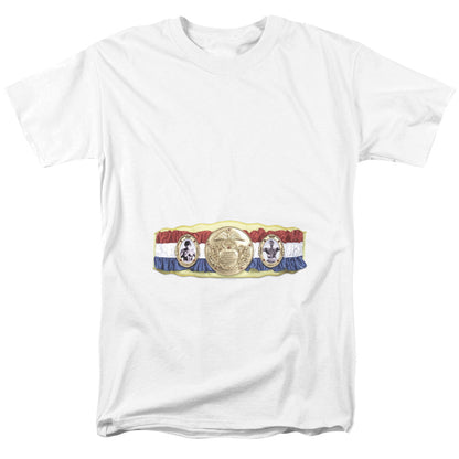 Rocky Championship Belt(Bottom Front) Mens T Shirt White Officially Licensed