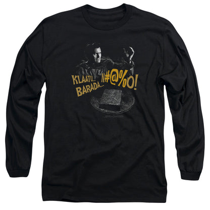 Army Of Darkness Klaatu...Barada Mens Long Sleeve Shirt Black Officially Licensed