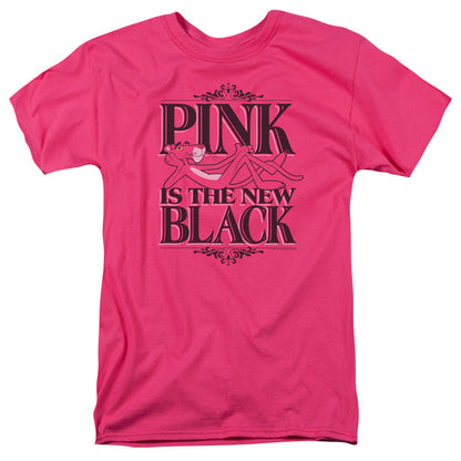 Pink Panther The New Black Mens T Shirt Hot Pink Officially Licensed