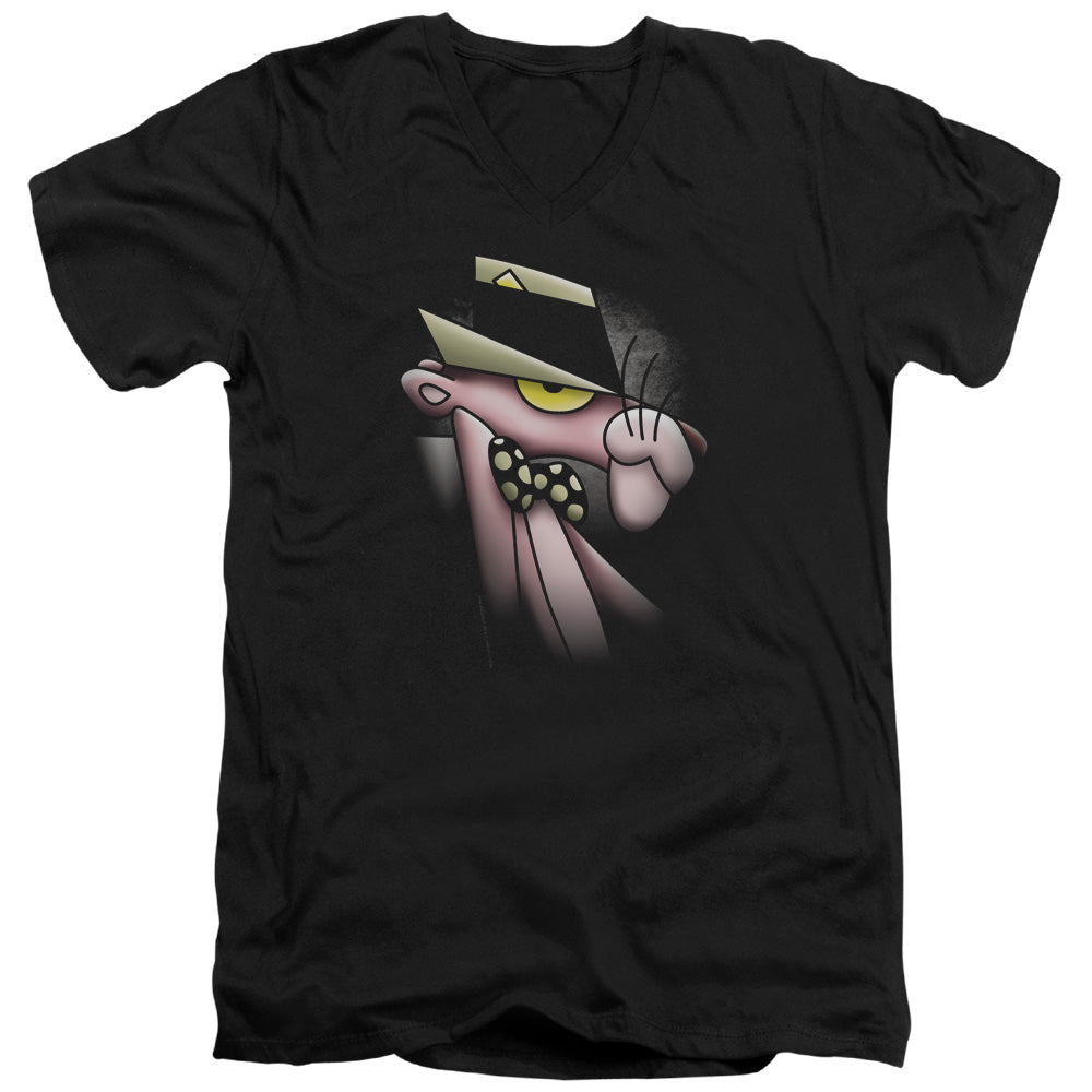 Pink Panther Ooth Panther Mens Slim Fit V-Neck T Shirt Black Officially Licensed