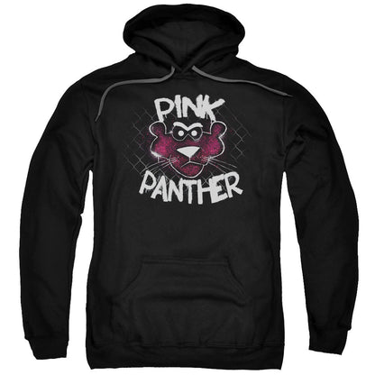 Pink Panther Spray Panther Mens Hoodie Black Officially Licensed