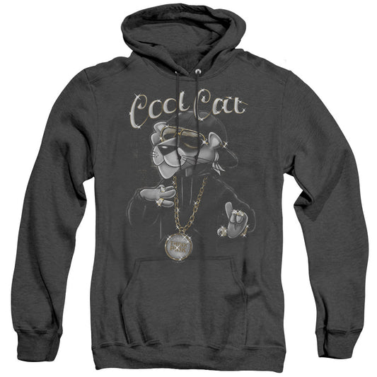 Pink Panther Cool Cat Mens Heather Hoodie Black Officially Licensed