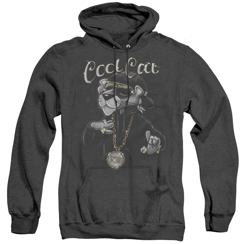 Pink Panther Cool Cat Mens Heather Hoodie Black Officially Licensed