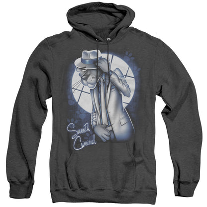 Pink Panther Ooth Criminal Mens Heather Hoodie Black Officially Licensed