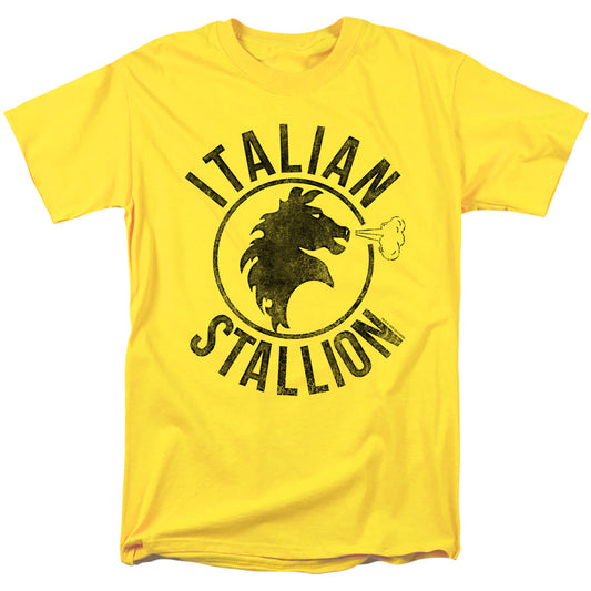 Rocky Italian Stallion Horse Mens T Shirt Yellow Officially Licensed