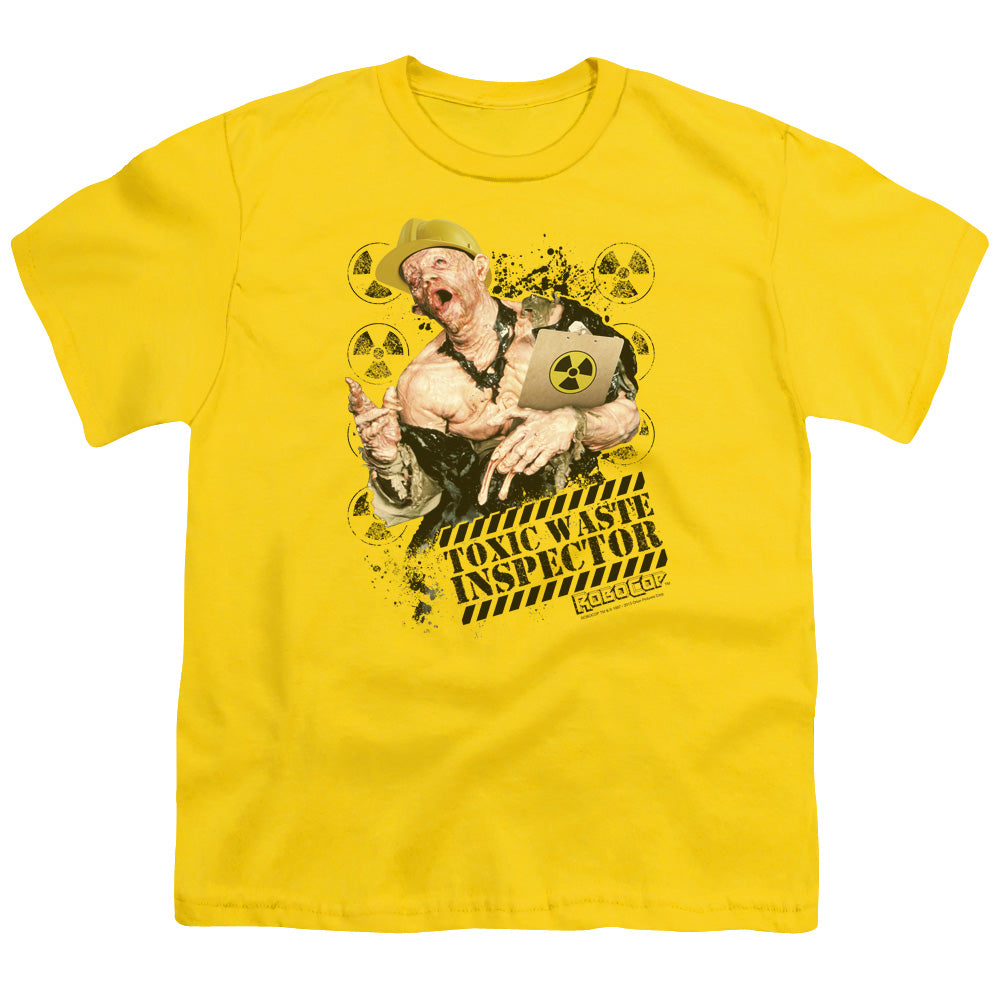 Robocop Toxic Waste Inspector Kids Youth T Shirt Yellow Officially Licensed