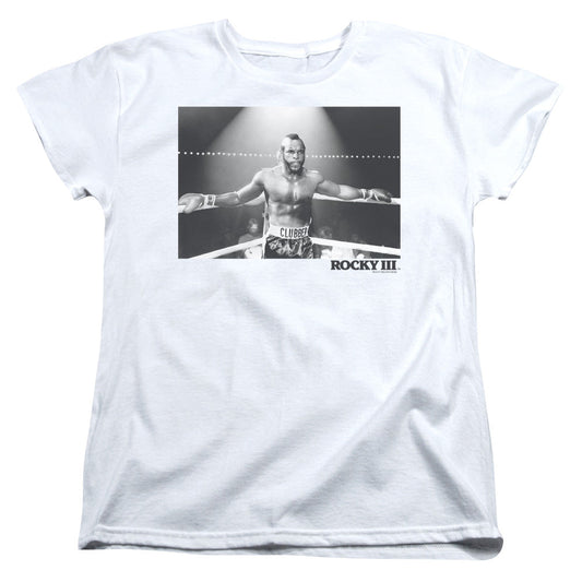 Rocky III Clubber Square Womens T Shirt White Officially Licensed
