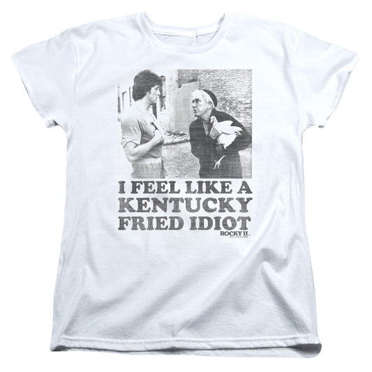 Rocky Fried Idiot Womens T Shirt White Officially Licensed
