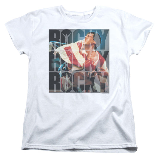 Rocky Chant Womens T Shirt White Officially Licensed