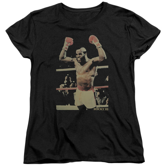 Rocky III Clubber Womens T Shirt Black Officially Licensed