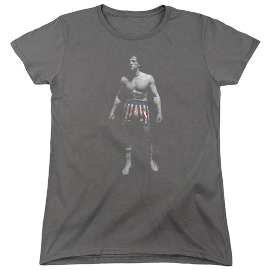 Rocky Stand Alone Womens T Shirt Charcoal Officially Licensed